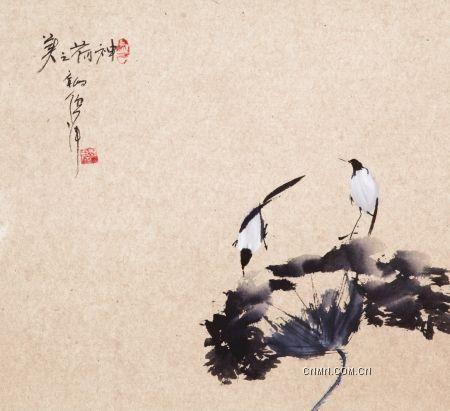 倪萍畫(huà)作《神荷之美》。