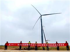 中國二十二冶機(jī)電公司邯鄲新天永年100兆瓦風(fēng)電項(xiàng)目首臺風(fēng)機(jī)吊裝完成